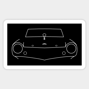 Amphicar classic 1960s amphibious car white outline graphic Sticker